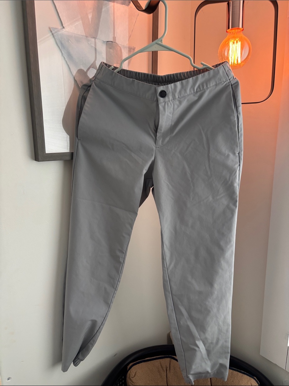 Men's Slim Stretch Pants Tapered- Gray